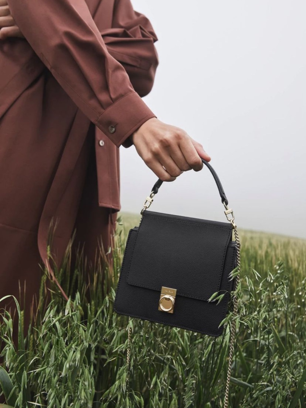 POLENE Numero Sept Mini [Black w/Gold Plated Hardware]